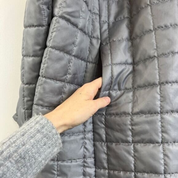 Woman Within Women's Size 26/28 2X Plus Grey Quilted Full Zip Jacket Coat - Picture 4 of 14